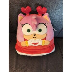 New Squishmallows Sonic the Hedgehog Love 8" Plush Valentine's Day Pink Amy